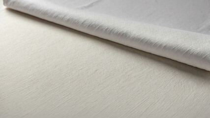 Basic white napkin with plain background