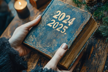 Canvas Print - A person closing a book titled 