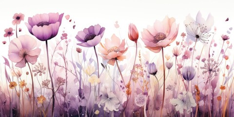 Wall Mural - Soft purple flowers bloom