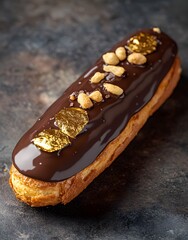 Wall Mural - Chocolate Eclair with Gold Leaf