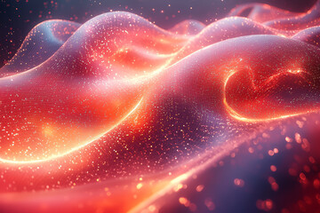Wall Mural - a digital display showing moving, interlocking shapes that continuously morph into new, fascinating 