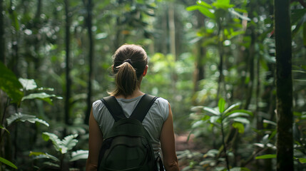 Poster - Woman Malaysian Borneo Rainforest