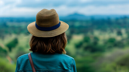 Canvas Print - Woman Serengeti Safari