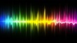 © suyu - Vibrant multi-colored sound wave background with flowing lines and dynamic frequencies, perfect for audio visualizations, digital designs, music concepts, and modern abstract presentations