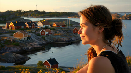 Poster - Woman Swedish Archipelago