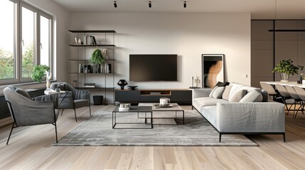 Wall Mural - Modern Living Room Interior Design