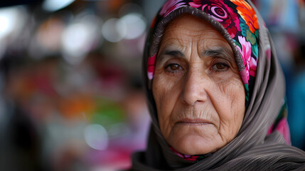 Canvas Print - Woman Turkish Bazaar