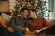 © fantastic48 - LGBTQ couples celebrate Christmas together on Christmas Eve : AI Image Generator