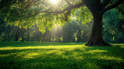 Poster - Sunbeams Through a Forest