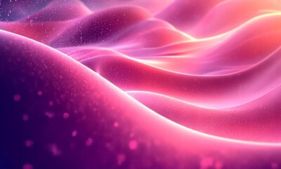 Wall Mural - Abstract Glowing Pink and Purple Landscape