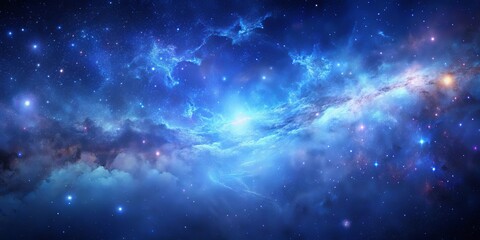 Wall Mural - abstract indigo galaxy sky with mysterious and enchanting vibes