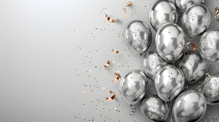 Wall Mural - balloons and confetti for celebration.