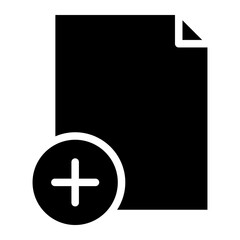 Sticker - new document icon, file document with plus icon