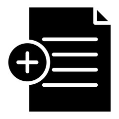 Canvas Print - new document icon, file document with plus icon