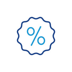 Poster - discount percentage icon, discount percentage sign vector