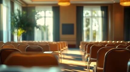 Poster - Empty business conference room interior : Generative AI