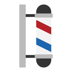 Sticker - barbershop pole icon