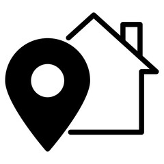 Poster - address, home location icon