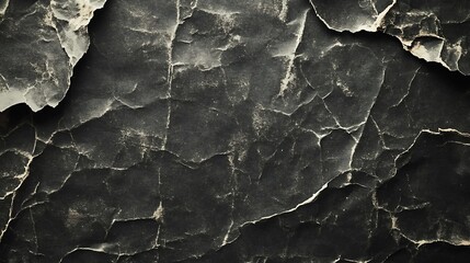 Aufkleber - Old Black Empty Aged Vintage Retro Damaged Paper Cardboard Card Rounded Corners Rough Grunge Shabby Scratched Texture Distressed Overlay Surface for Collage and Mixed Media High Qualit : Generative AI