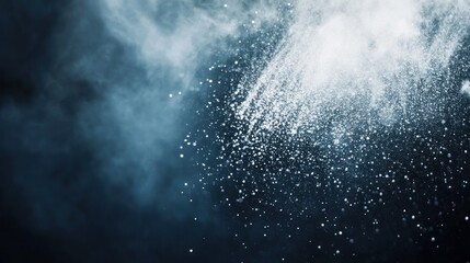 Canvas Print - Abstract Dust Burst with Blue Background