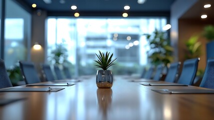 Aufkleber - Blur interior of meeting room business center : Generative AI