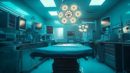 Poster - An environment in operating room or surgical room in hospital The Operating Room or OR is a large sterile room where surgeons operate on patients : Generative AI