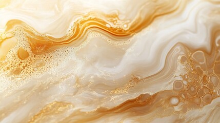 Abstract fluid art background light brown and beige colors Liquid marble Acrylic painting with sand lines and gradient Alcohol ink backdrop with wavy pattern : Generative AI