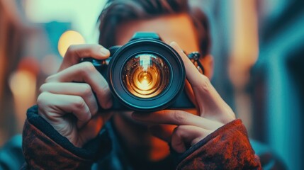 Wall Mural - Photographer Capturing the Moment