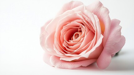 Wall Mural - pink rose isolated on the white background : Generative AI