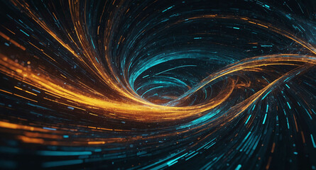 Wall Mural - Futuristic data stream swirl abstract background