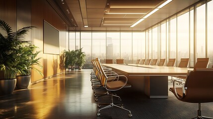 Aufkleber - Interior of a modern conference room : Generative AI