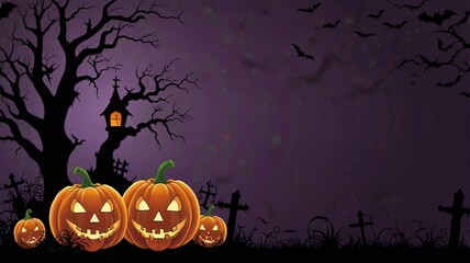 Halloween element and background template illustration