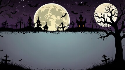 Halloween element and background template illustration