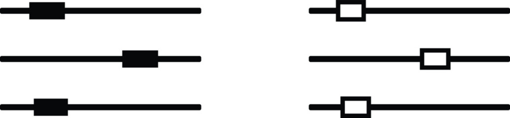 black and white buttons menu icon