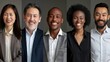 © Postproduction - Diverse business people group headshots, human resource concept.