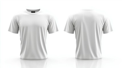 Wall Mural - A white shirt with a collar and sleeves