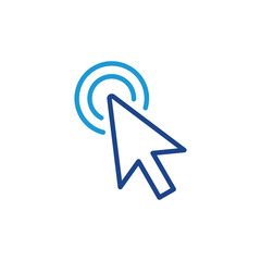 Wall Mural - cursor click icon, cursor sign vector