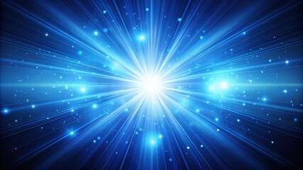 Wall Mural - blue light background with glowing rays and flares, blue, light, background, glowing, rays, flares, 