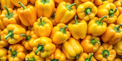 Vibrant background of fresh ripe yellow peppers, healthy, organic, colorful, vegetables, diet, cooking, ingredient