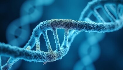 Wall Mural - exploring the secrets of life a detailed view of a dna double helix