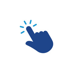 Wall Mural - hand cursor click icon vector