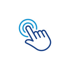 Wall Mural - hand cursor click icon vector