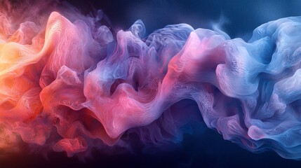 Sticker - Abstract Colorful Swirling Smoke Background