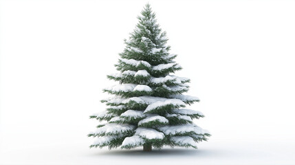 Wall Mural - christmas tree isolated on white background