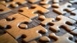 © sungedi - Closeup of Interlocking Wooden Puzzle Pieces