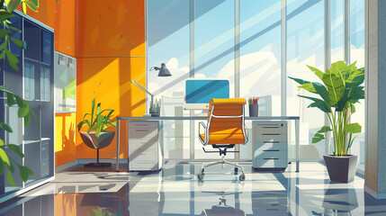 Wall Mural - modern office background