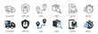 © Abbasy  Kautsar - Delivery line and glyph solid icons collection. Minimal icon and symbol series vector illustration