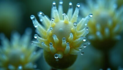 Wall Mural -  Glistening underwater wonder  A delicate coral bloom