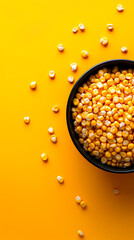 Fresh and healthy yellow corn kernels