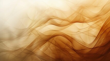 Wall Mural - Abstract Brown and White Wavy Pattern